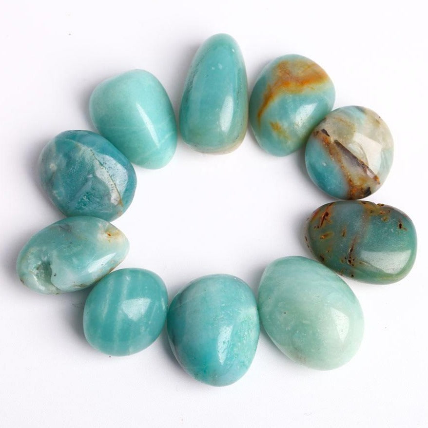 0.5kg Sky Blue Tumbled Stones 2-3.5cm Healing Crystals