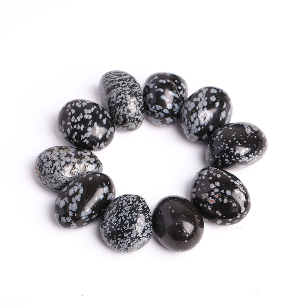 0.5kg Snowflake Obsidian Tumbled Stones for Healing
