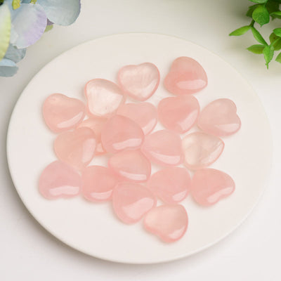 0.8 inch Rose Quartz Heart Crystal for Healing & Love
