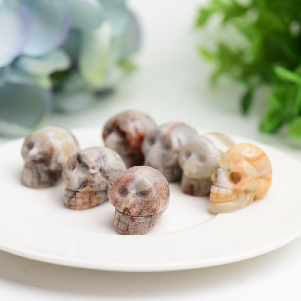 0.92 inch Mexican Onyx Mini Skull Crystal Carving