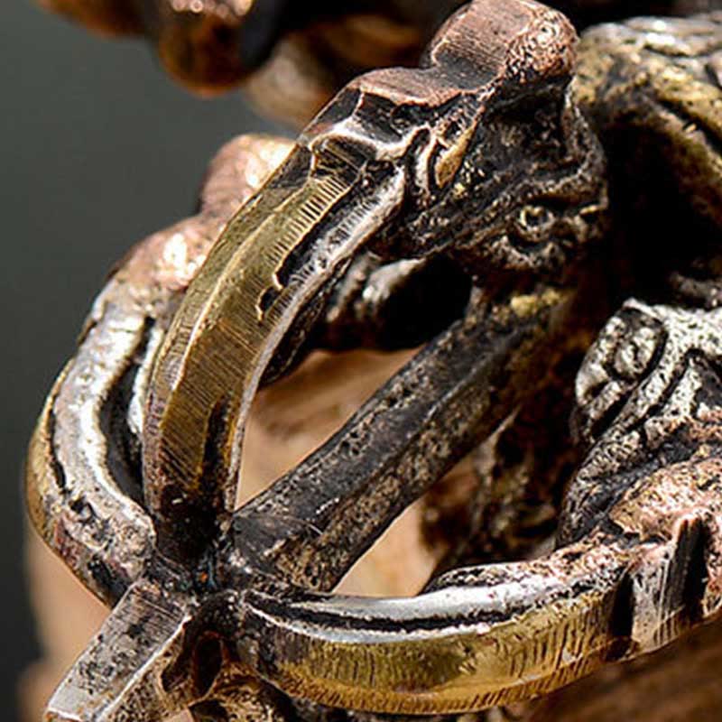 Handmade Copper & Iron Double Dorje Vajra for Meditation