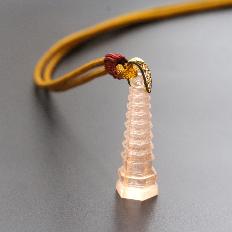 Liuli Ancient Pagoda Spiritual Necklace for Wisdom