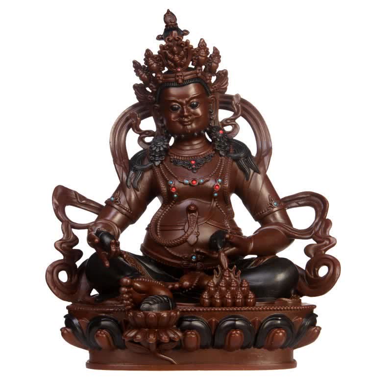 Compact Copper Buddha Statue | Yellow Jambhala Bodhisattva 7cm