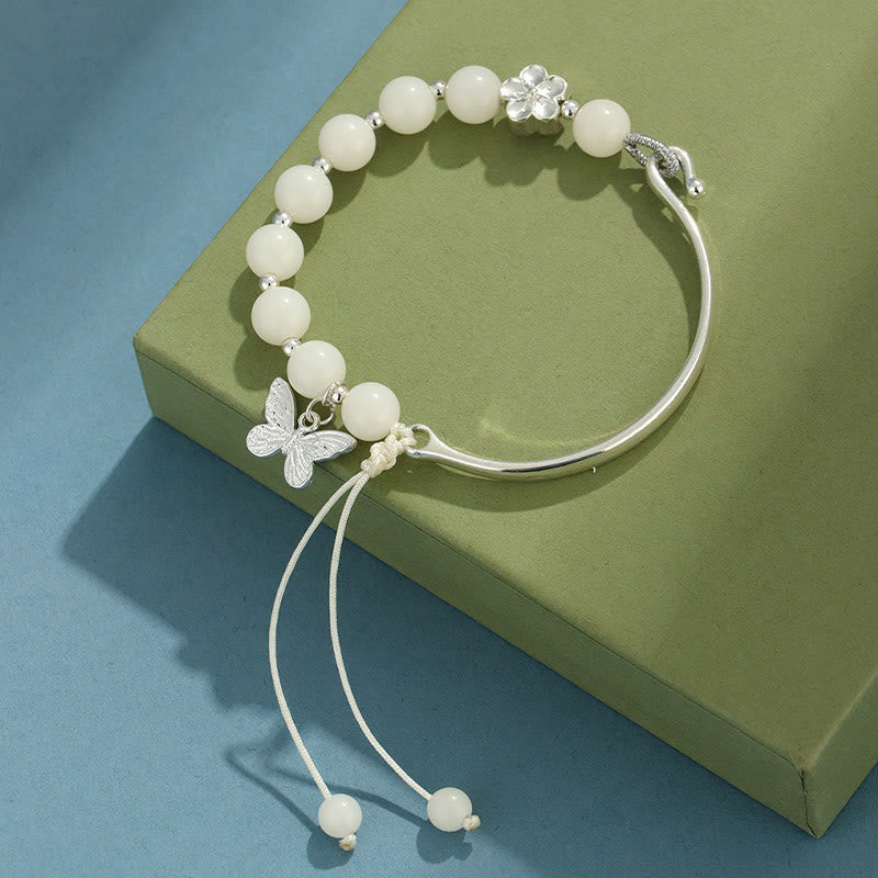 8mm Bodhi Seed Lotus Bracelet for Luck & Wealth