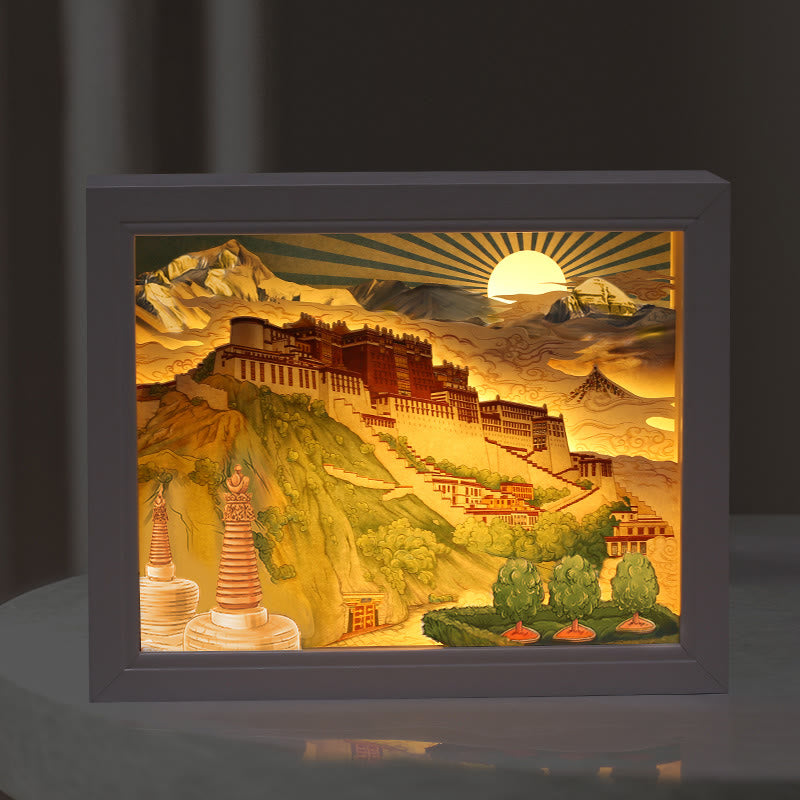 Potala Palace Paper LED Zen Decor Lamp