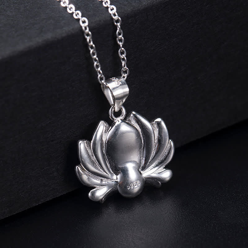 6mm Pearl Lotus Pendant Necklace – Wealth & Enlightenment