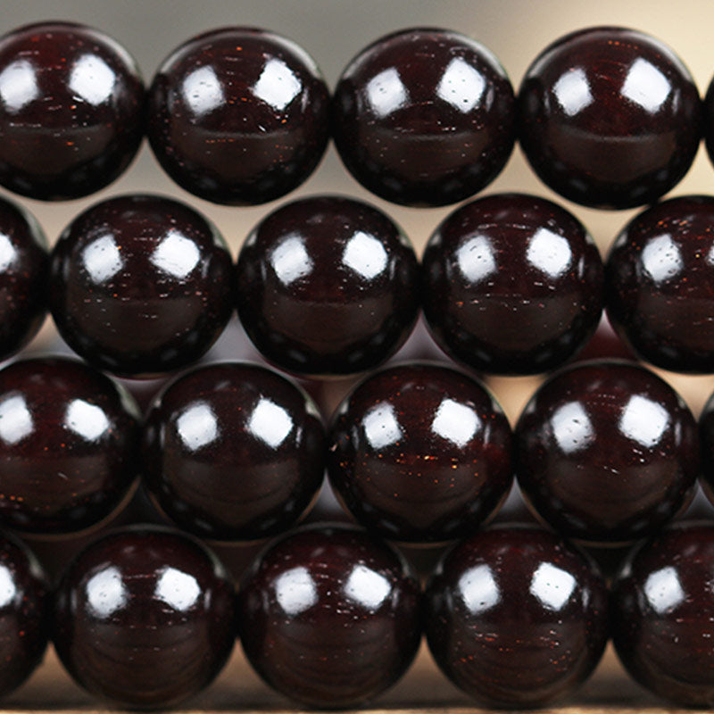 10mm Small Leaf Red Sandalwood Protection Bracelet