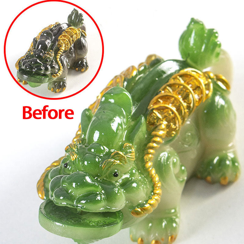 Color Changing Small PiXiu Resin Wealth Figurine 11cm