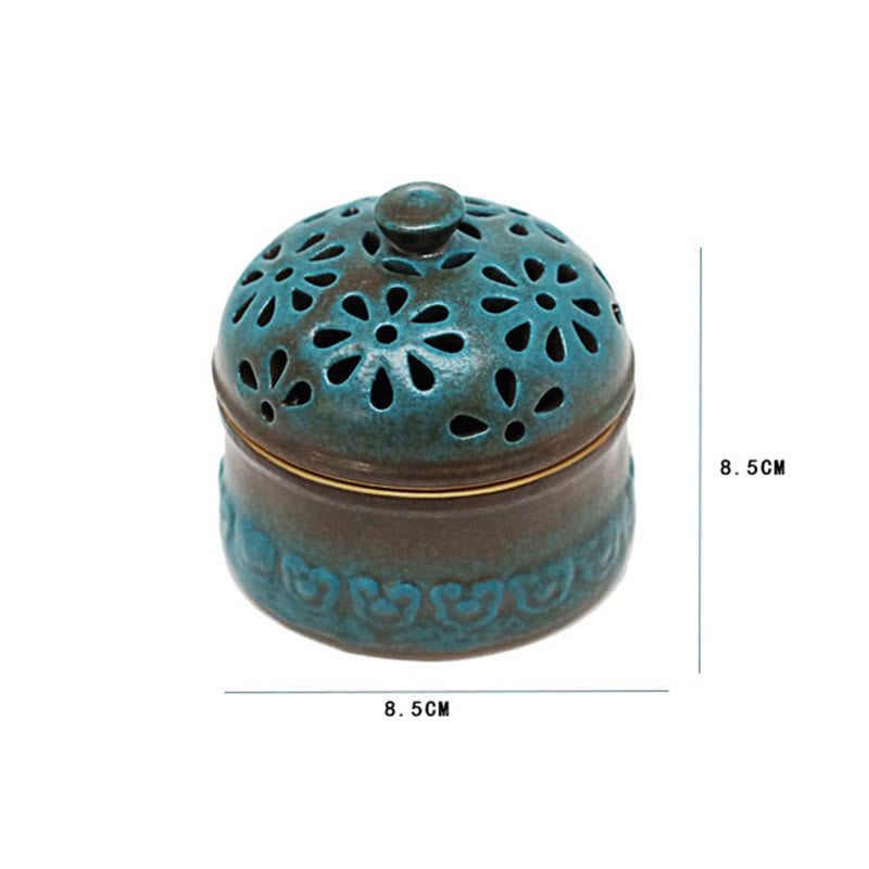 8.5cm Ceramic Incense Burner for Meditation and Relaxation