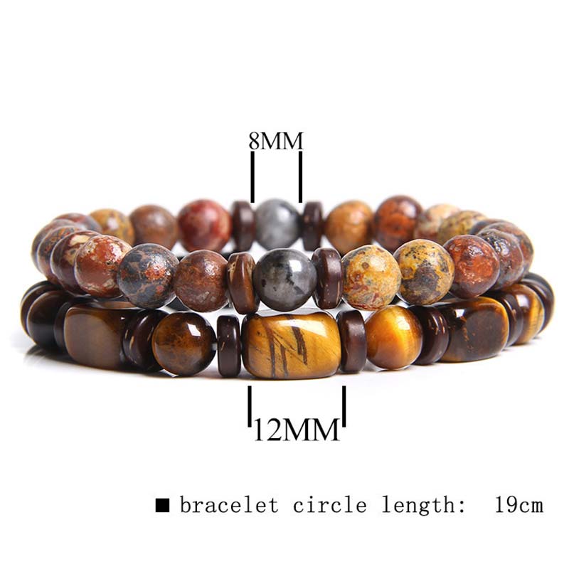 8mm Tiger Eye Emperor Stone Healing Bracelet for Meditation