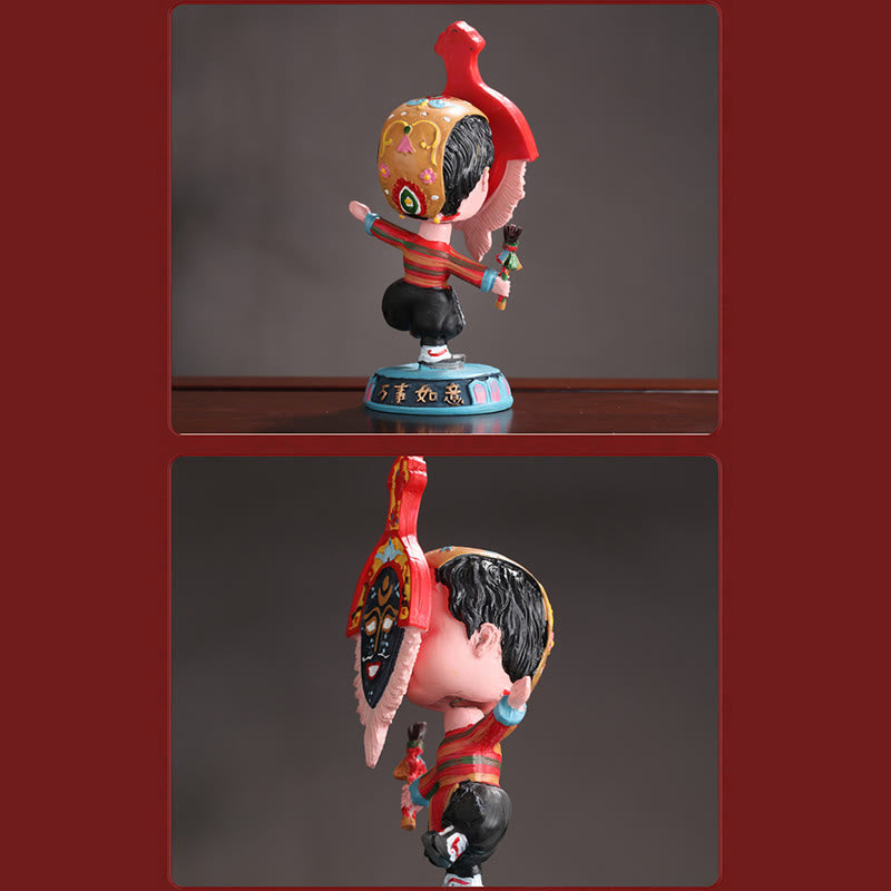 Tibetan Opera Face Mask Puppet | Zen Decor Ornament