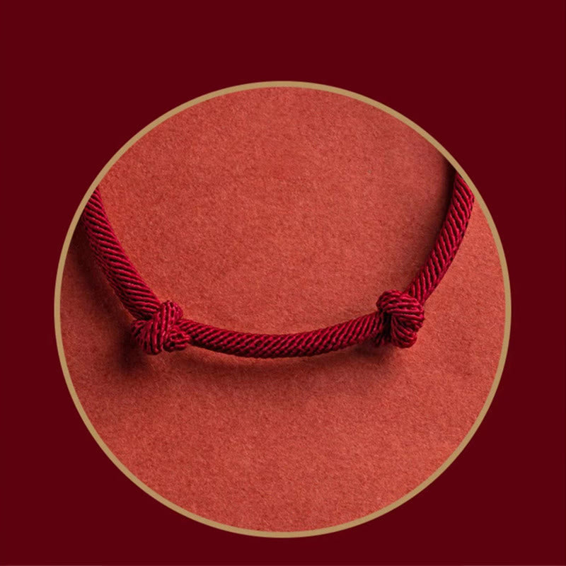 925 Sterling Silver Handmade Fu Character Blessing Bracelet