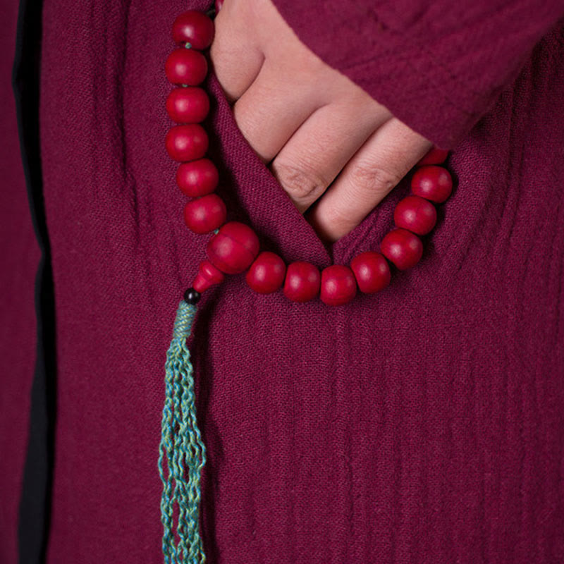 Unisex Abelia Biflora Wood Wrist Mala for Protection & Blessing