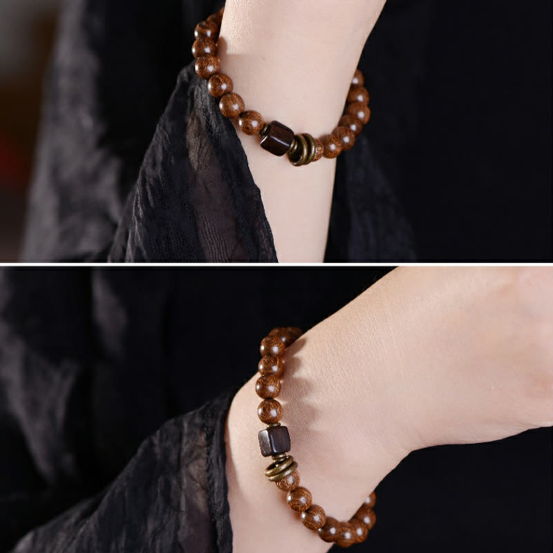 8mm Phoebe Zhennan Wood Spiritual Bracelet for Protection