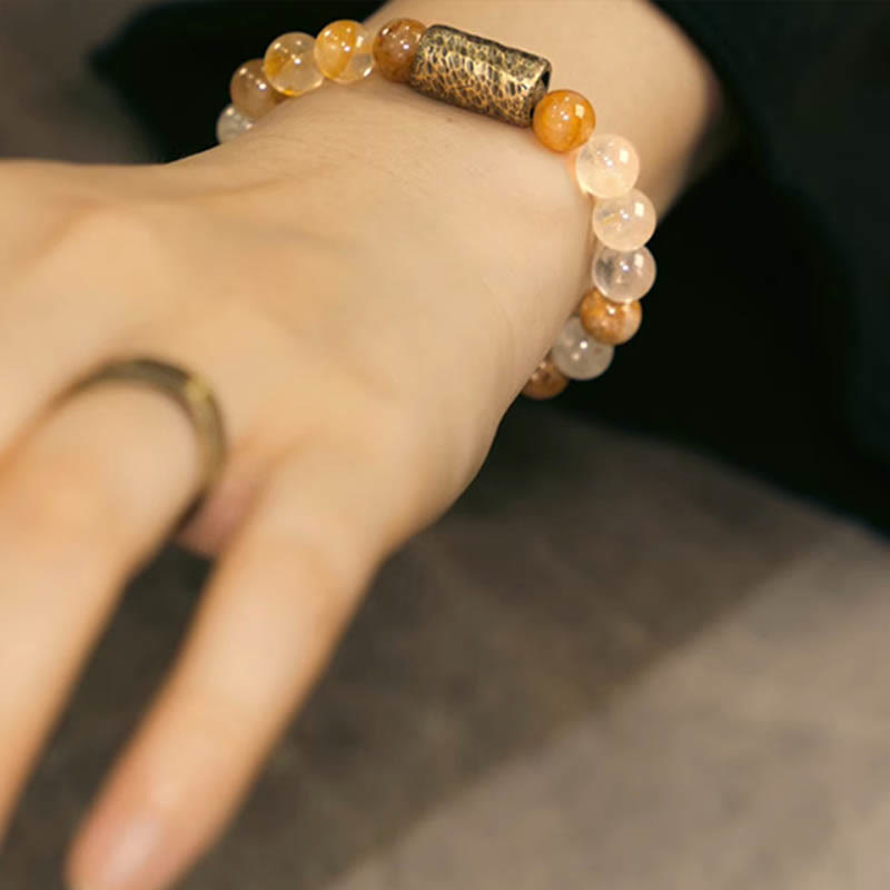 8mm Clear Quartz Protection Bracelet for Mental Clarity