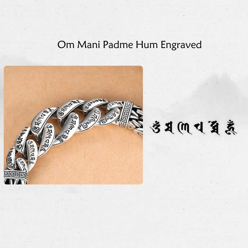 Om Mani Padme Hum Copper Bracelet for Peace & Purity