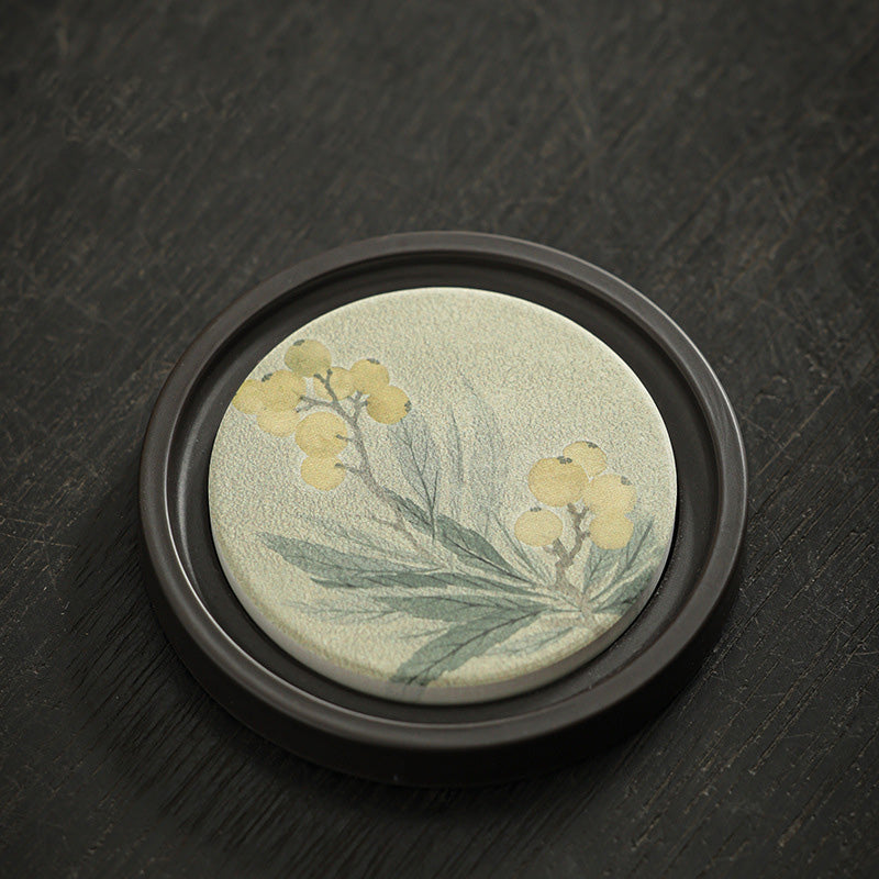Ceramic Zen Tea Cup Mat 7.9cm | Natural Zen Decor