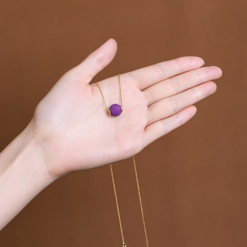 Purple Mica Stone Spiritual Necklace & Bracelet Set