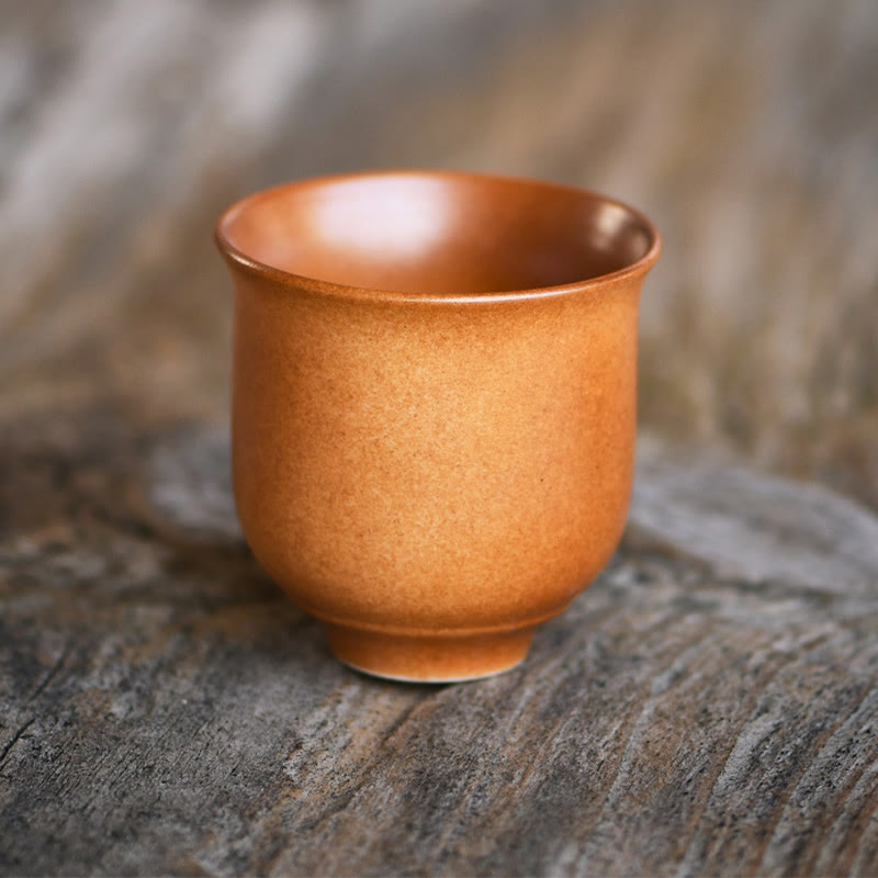 Dunhuang Lotus Ceramic Teacup 90ml for Zen Decor