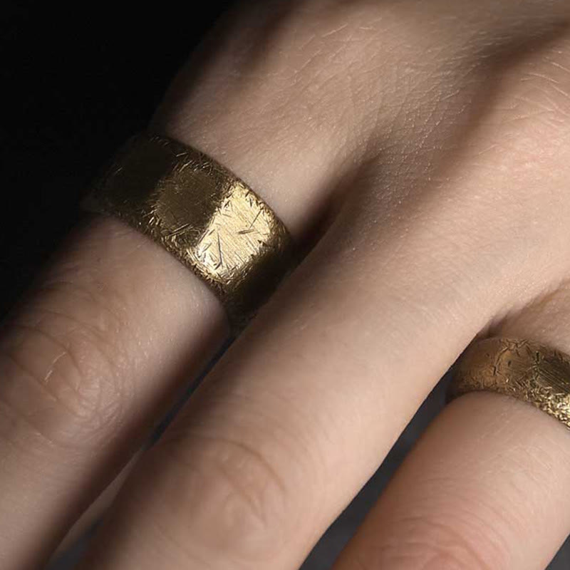 Adjustable Copper Brass Wealth Ring | Spiritual Healing & Luck