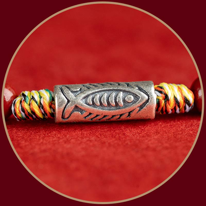 925 Sterling Silver Braided Koi Fish Bracelet for Wealth & Luck