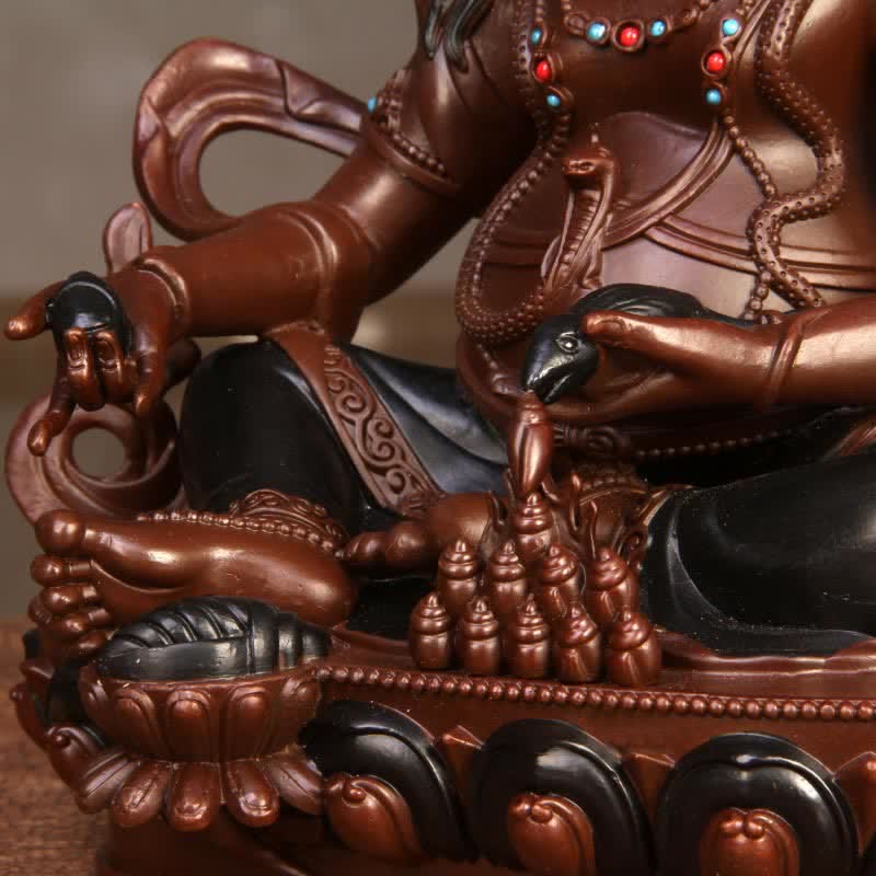 Compact Copper Buddha Statue | Yellow Jambhala Bodhisattva 7cm