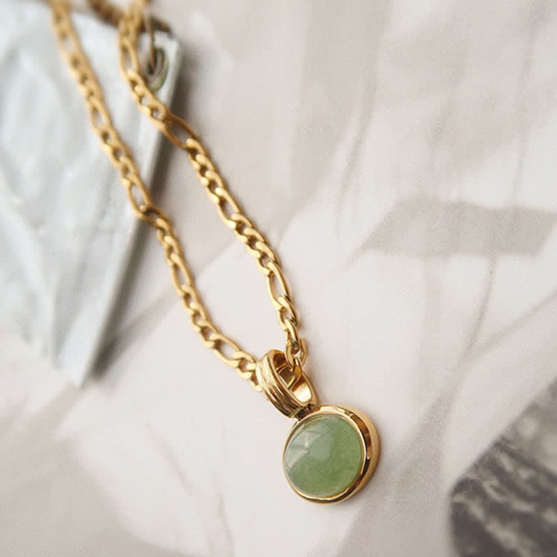 Turquoise Oval Strength Necklace Pendant in Titanium Steel