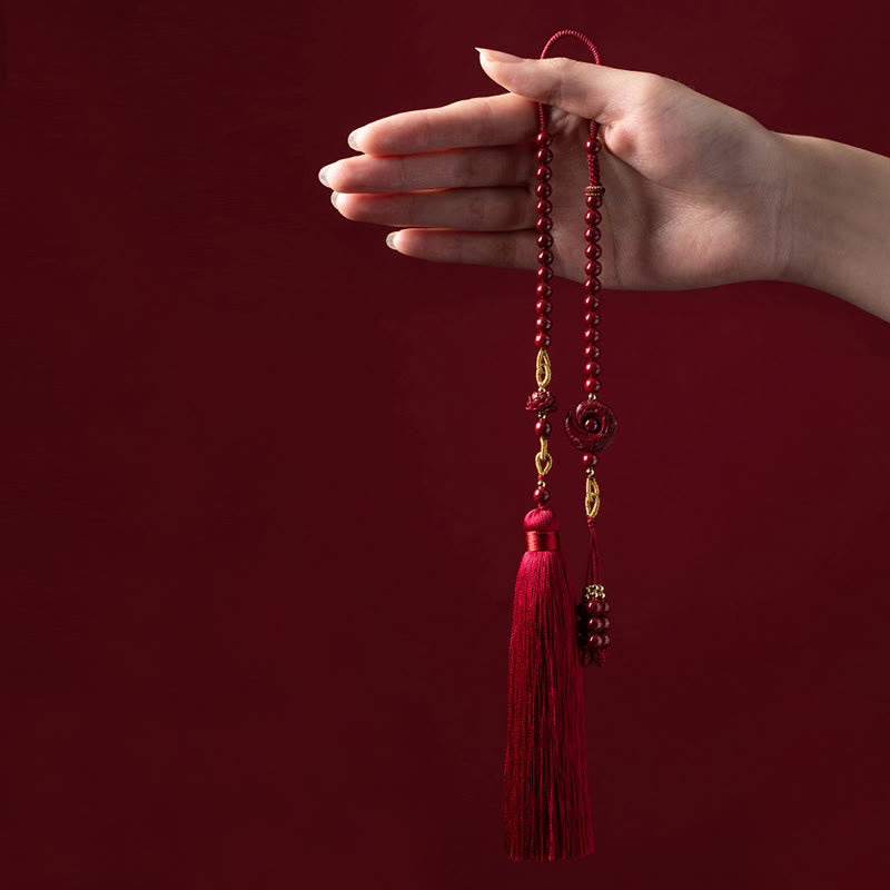 Cinnabar Lotus Car Hanging Decor | Luck & Calm Symbol