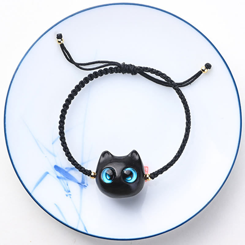 Unisex Small Leaf Red Sandalwood and Ebony Wood Calm Protection Bracelet