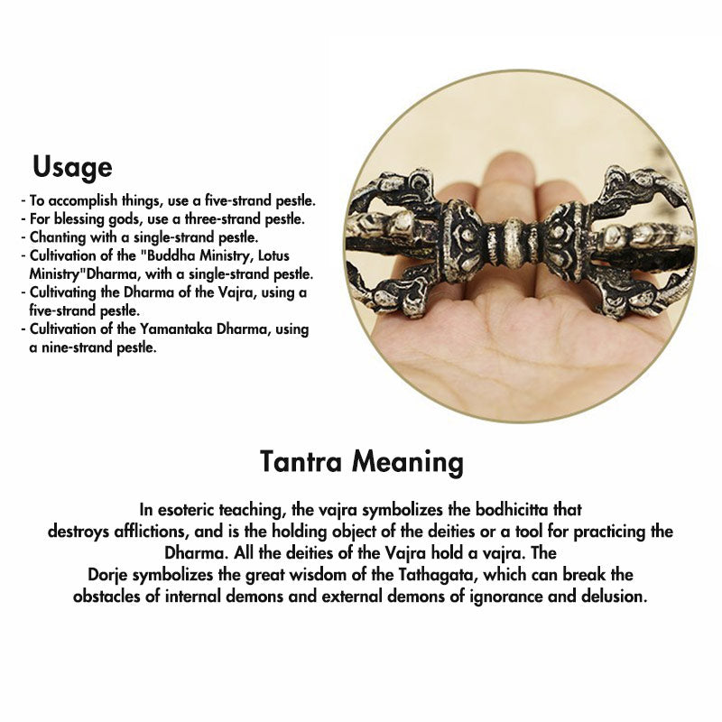 Meditation Bell and Vajra Dorje Set | Copper Ritual Supplies