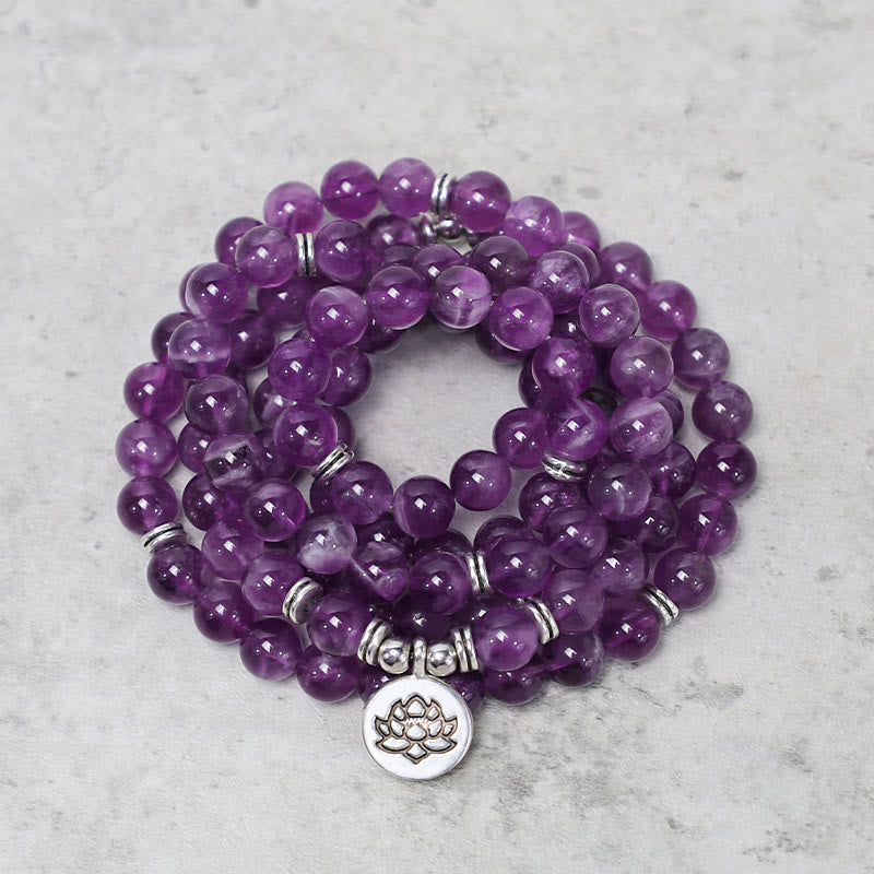 8mm Amethyst Purification Mala Bracelet for Healing