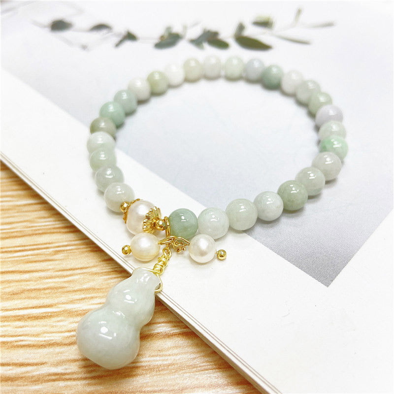 Jade Gourd Blessing Protection Charm Bracelet