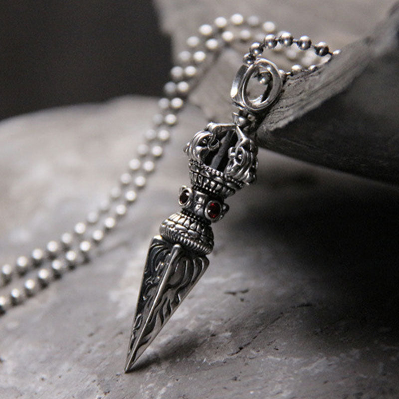 925 Sterling Silver Vajra Spiritual Power Necklace