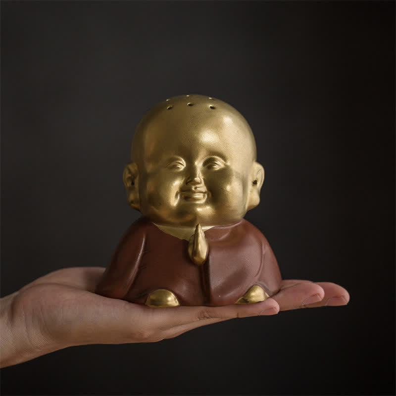 Little Buddha Ceramic Incense Burner for Healing & Meditation