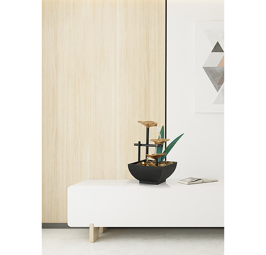 Three Layers Lotus Waterfall Fountain | Zen Tabletop Decor