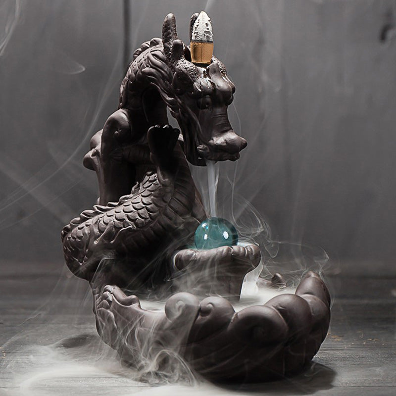 Tibetan Dragon Incense Burner | Zen Decor for Meditation