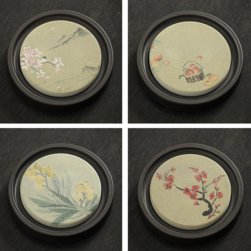 Ceramic Zen Tea Cup Mat 7.9cm | Natural Zen Decor