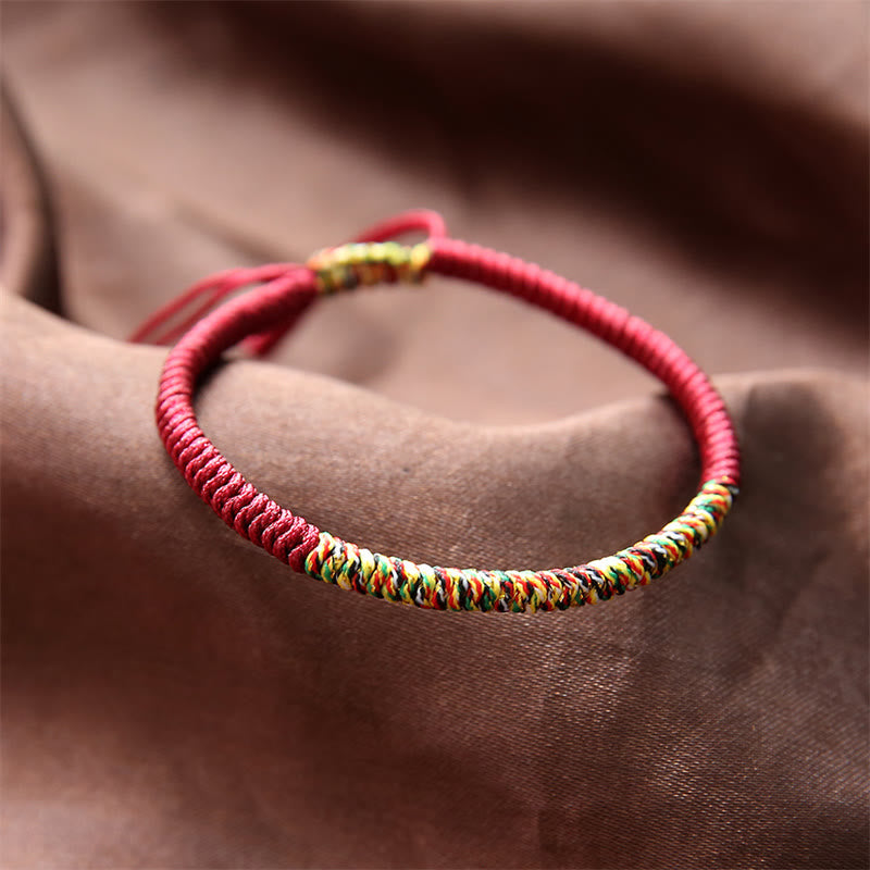 Multicolor Tibetan King Kong Knot Red String Bracelet