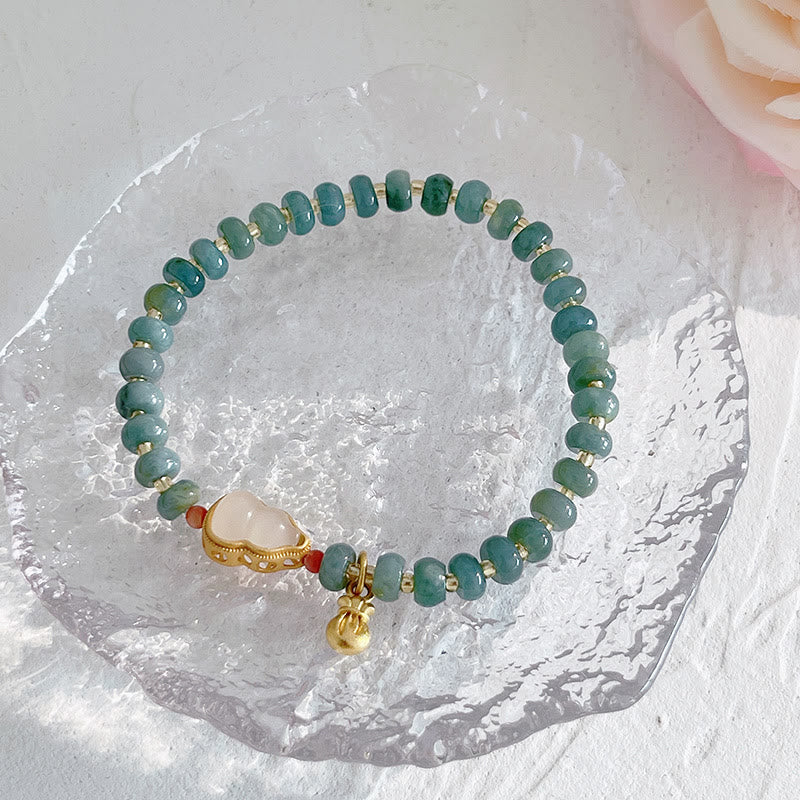 Natural Hetian Jade Prosperity Bracelet with PiXiu Charm