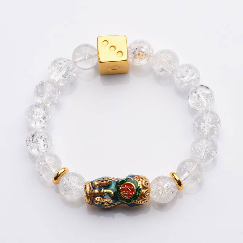10mm Pixiu White Crystal Wealth Bracelet