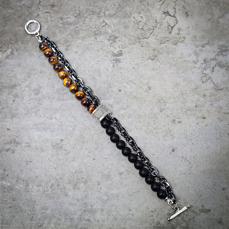 8mm Natural Tiger Eye Lazurite Protection Bracelet