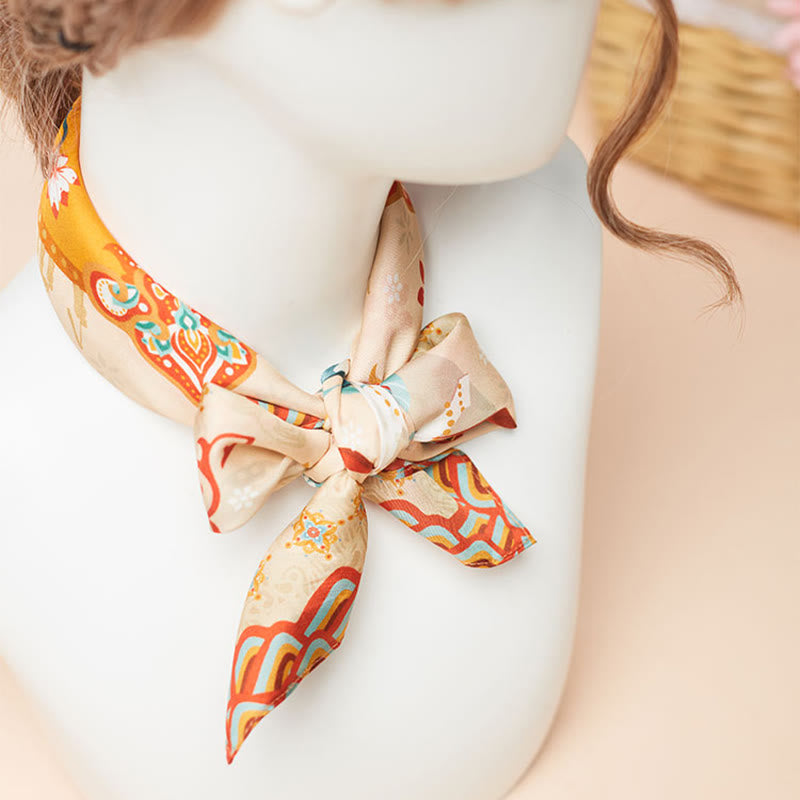 100% Mulberry Silk Scarf Inspired by Riyue Mountain | Tibetan Scarves