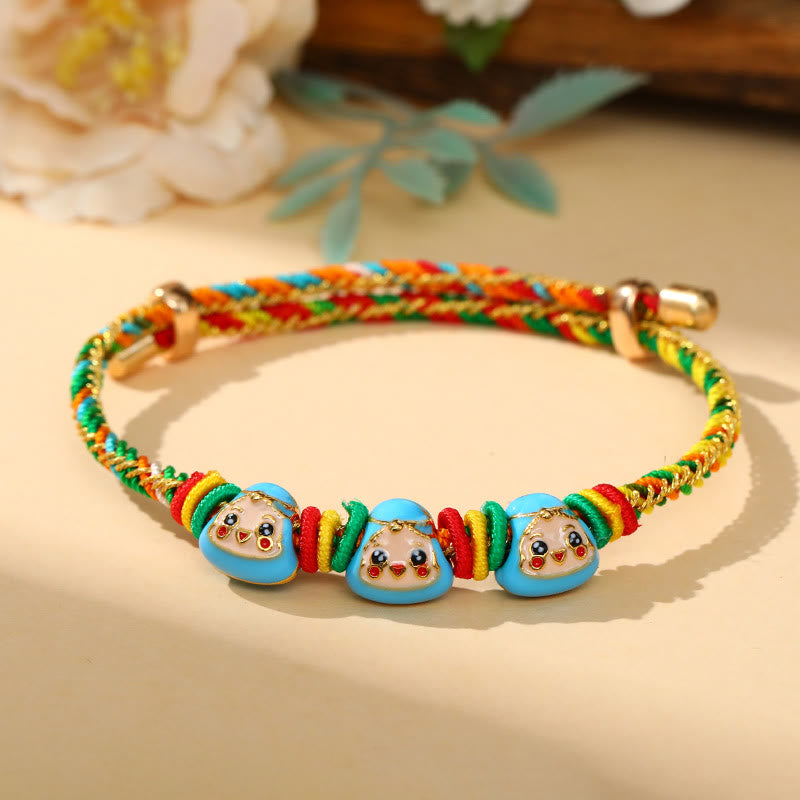 Colorful Rope Zongzi Pattern Luck Bracelet for Adults & Children