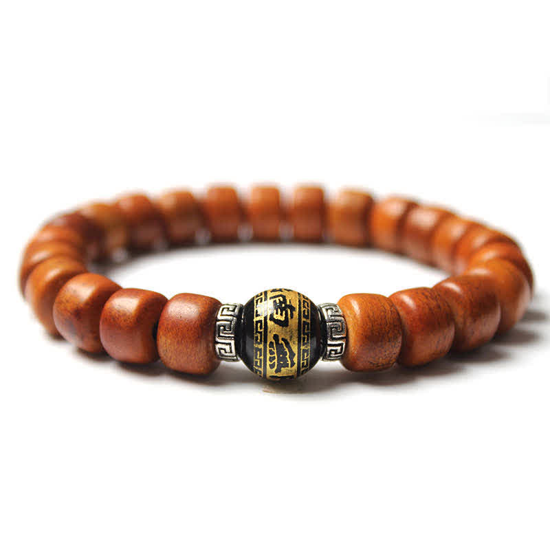 Yak Bone Om Mani Padme Hum Strength Bracelet 9mm