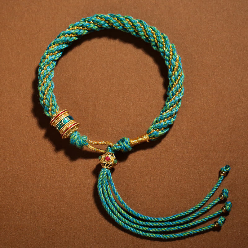 Handmade Tibetan Red String Bracelet for Luck and Protection