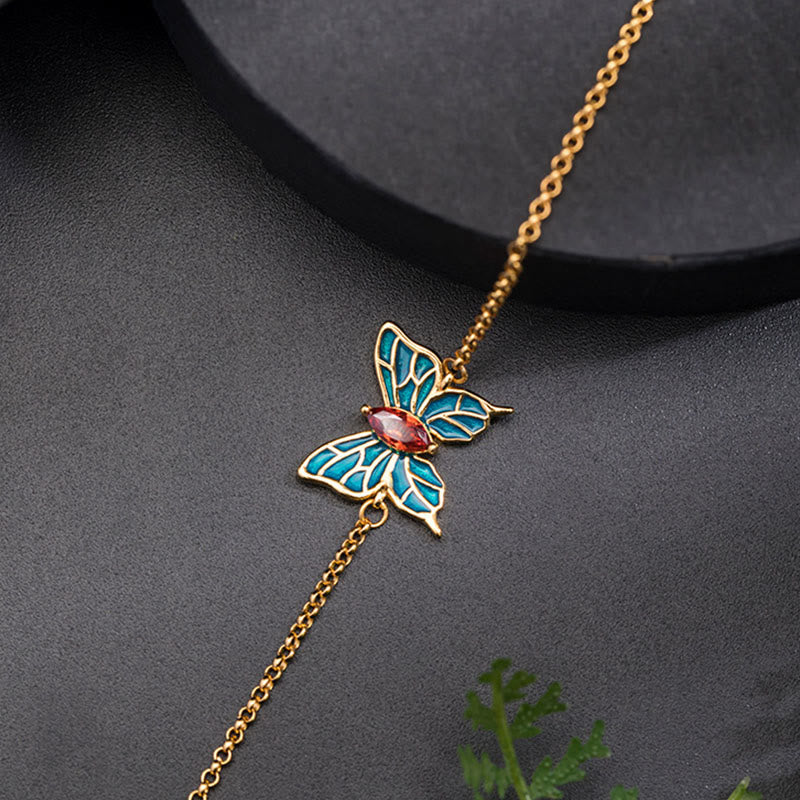 Sterling Silver Feng Shui Butterfly Love Bracelet