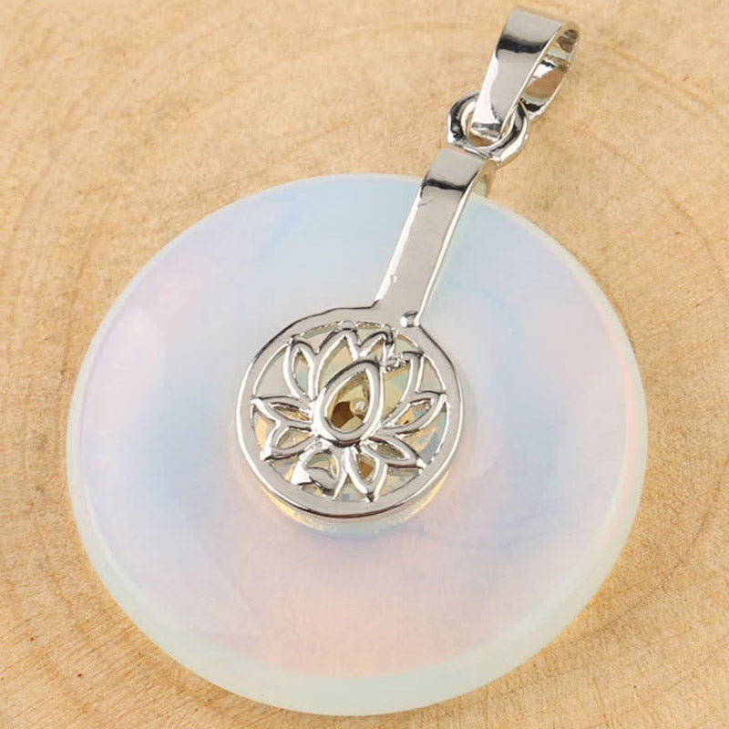 Various Crystal Amethyst Pink Lotus Healing Necklace