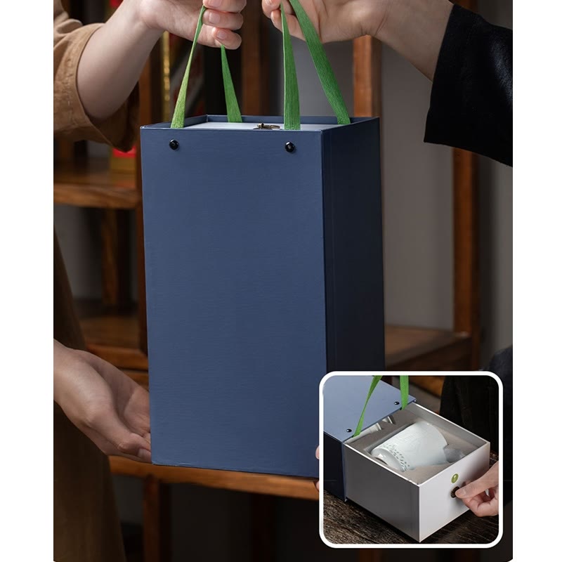 420ml Jingdezhen Porcelain Zen Tea Cup with Dragon Phoenix Design