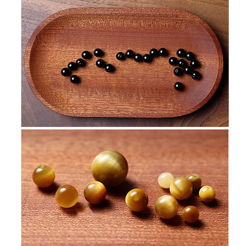 108 Bead Black Onyx Gemstone Mala Bracelet for Protection