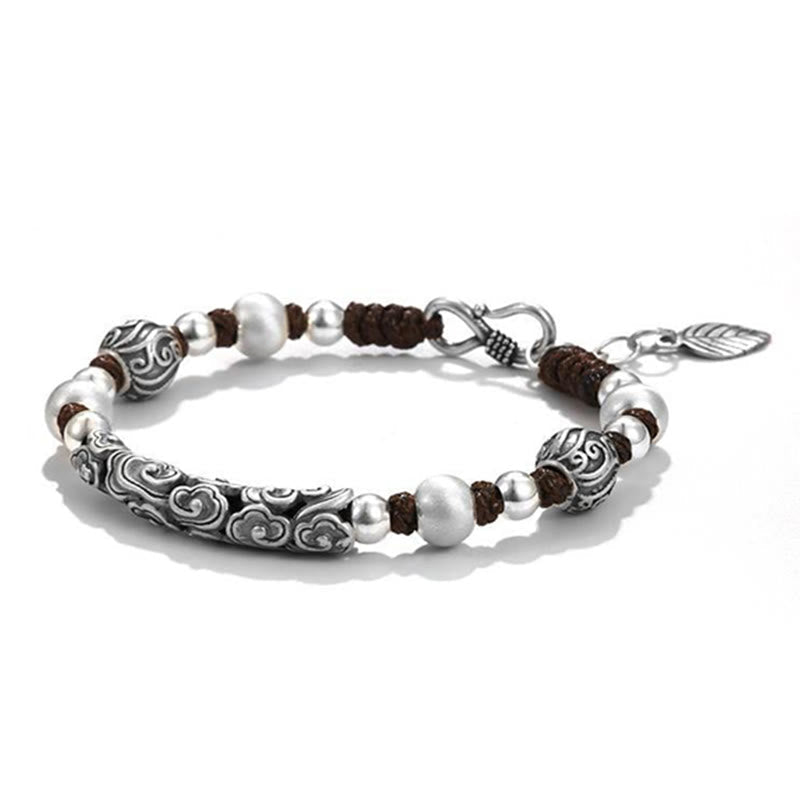 Copper & 999 Sterling Silver Auspicious Cloud Spiritual Bracelet